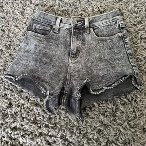 Kendall & Kylie Black Distressed Jean Shorts